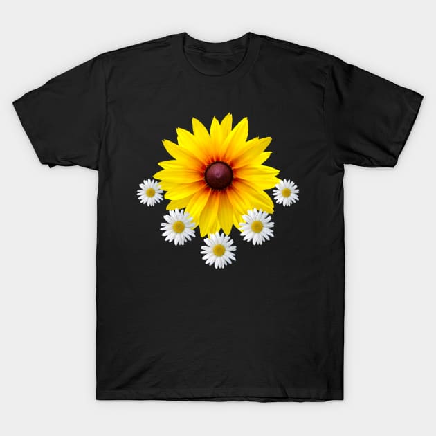 coneflower flowers daisies coneflowers daisy blooms floral T-Shirt by rh_naturestyles